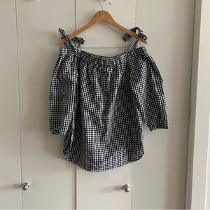 NWT GAP gingham off the shoulder blouse cottagecore
